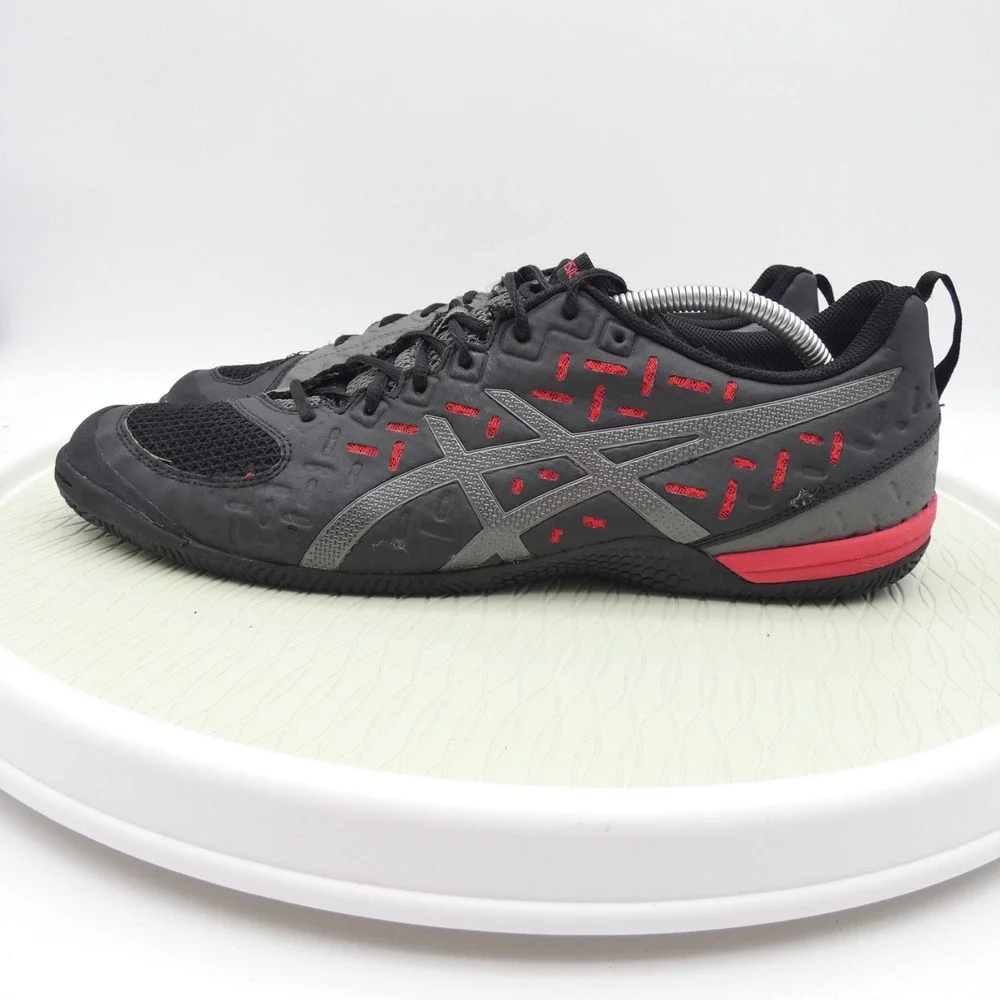 Asics Gel-Fortius TR 2 S517Y Mens 14 Cross Training Shoes Black Red Sneakers